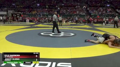 D1-175 lbs Quarterfinal - Jeremy Olszko, Nordonia vs Kyle Sandborn, No. Royalton