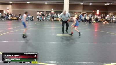 70 lbs Champ. Round 1 - Dominick Fierle, Knightmare Wrestling Club vs Walker Mccord, Darkhorse