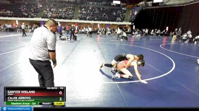 110 lbs Cons. Round 2 - Caleb Arroyo, Moen Wrestling Academy vs Sawyer Wieland, Iowa