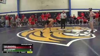 133 lbs Placement (16 Team) - Max Martinez, Wesleyan (CT) vs Tom Gradwell, Worcester Polytechnic
