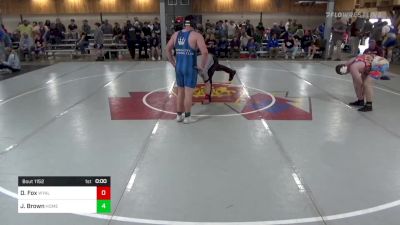 220 lbs Quarterfinal - Daniel Fox, Wyalusing vs Jack Brown, Homer