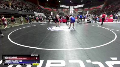 250 lbs Semifinal - Noah Larios, TUF California Wrestling Academy vs Joseph Harriman, Spring Hills Wrestling