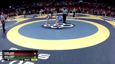 W-140 lbs Quarterfinal - Rita Carey, (W)-Brookville vs Cara Leng, (W)-Marysville