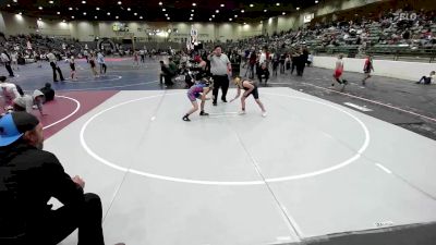 100 lbs Quarterfinal - Kellen Marey, Lakeview MC vs Lanna Reel, Ramona Dawg Pound WC