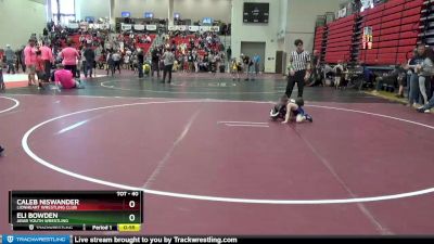 40 lbs Cons. Round 1 - Eli Bowden, Arab Youth Wrestling vs Caleb Niswander, Lionheart Wrestling Club