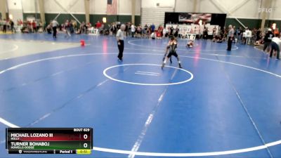 73 lbs Quarterfinal - Michael Lozano Iii, Holly vs Turner Bohaboj, Howells-Dodge