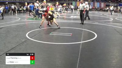 70 lbs Round Of 32 - Joseph Fleming, Delaware Valley vs Jaxson RIder, West Allegheny