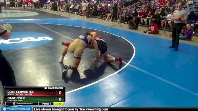 165 lbs 1st Place Match - Gabe Fiser, Loras College vs Cole Cervantes, North Central College