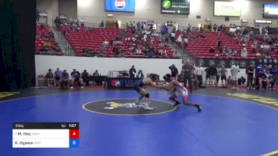 55 kg Rnd Of 32 - Maximus Hay, Askren Wrestling Academy vs Kekoa Ogawa, Central Catholic Wrestling Club