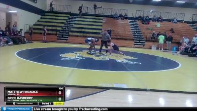 106 lbs Quarters & 1st Wb (16 Team) - Matthew Paradice, Vidalia vs Brice Rasberry, Fellowship Christian School