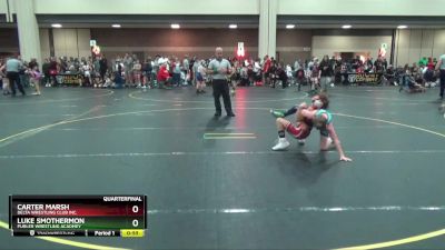 75 lbs Quarterfinal - Carter Marsh, Delta Wrestling Club Inc. vs Luke Smothermon, Purler Wrestling Acadmey