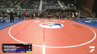 86 lbs Champ. Round 1 - Mason Draper, Touch Of Gold Wrestling Club vs Dominic Huhnke, Lander USA Wrestling