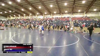 132 lbs Cons. Round 3 - Ryder Sprague, OR vs Brock Fry, CO