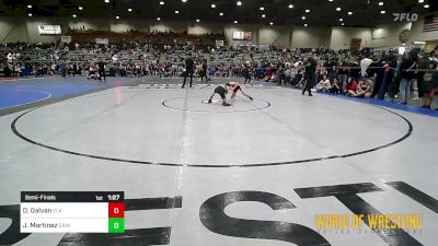 61 lbs Semifinal - Dominic Galvan, Elk Grove Wrestling Academy EGWA vs Johnnatan Martinez, Grindhouse