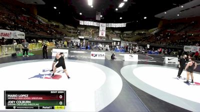 215 lbs Cons. Round 4 - Joey Colburn, Ground Creatures Wrestling vs Mario Lopez, Vacaville High School Wrestling