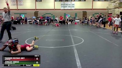 68 lbs Quarterfinal - Tanner McCray-Bey, Rampage vs Jordan Arenz, Gloucester City