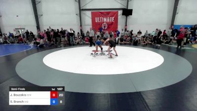 43 kg Semifinal - Jaclyn Bouzakis, Wyoming Seminary vs Sydney Branch, Virginia Blue