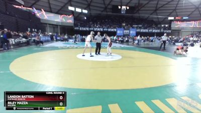 1B/2B 113 Cons. Round 3 - Landon Batton, Cle Elum-Roslyn vs Riley Mazza, Kalama