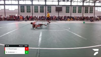 74-78 lbs Cons. Semi - Daniel Macatangay, Bolingbrook Jr. Raiders vs Matthew Anderson, Republic West