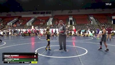 82 lbs Round 3 (6 Team) - Anthony Drain, Force Elite vs Brady Ramirez, Mi Pitbulls