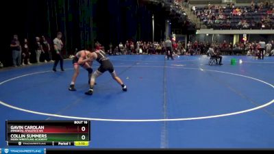 125 lbs Quarterfinal - Collin Summers, Moen Wrestling Academy vs Gavin Carolan, Immortal Athletics WC