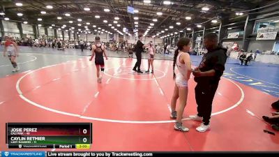 110 lbs Rd# 2 -10:30am Friday - Caylin Retmier, Lady Rangers vs Josie Perez, Cali Pink