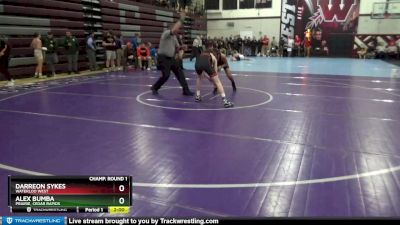 126 lbs Champ. Round 1 - Darreon Sykes, Waterloo West vs Alex Bumba, Prairie, Cedar Rapids