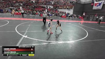 48 lbs Semifinal - Mason Braun, Mollitium Wrestling Club vs Asher Cragin, River Falls