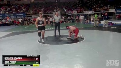 D 2 220 lbs Champ. Round 1 - Colt Fisher, Sam Houston Hs vs Spencer Bowden, Archbishop Rummel