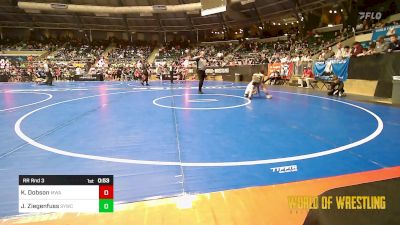 Rr Rnd 3 - Kyle Dobson, Moen Wrestling Academy vs JaKel Ziegenfuss, Springdale Youth Wrestling Club