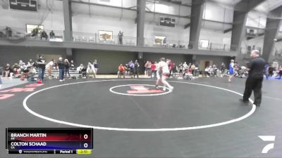 175 lbs Cons. Round 4 - Branch Martin, MT vs Colton Schaad, CA