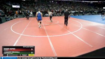 D1-195 lbs 1st Place Match - Connor Mirasola, West Bend West vs Ryder Depies, Merrill