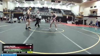 160 lbs Cons. Round 5 - Jaxsin Prater, East Central Wrestling Club vs Wesley Summersett, South Adams Gold Wrestling Club