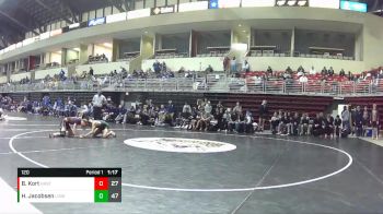 120 lbs Round 2 (8 Team) - Hunter Jacobsen, Lincoln Southwest vs Braiden Kort, Hastings