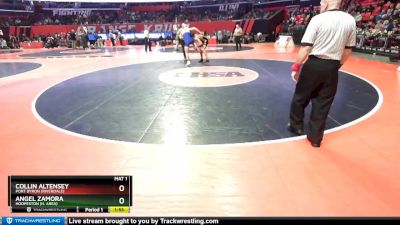 1A 160 lbs Quarterfinal - Collin Altensey, Port Byron (Riverdale) vs Angel Zamora, Hoopeston (H. Area)