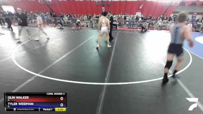 132 lbs Cons. Round 2 - Olin Walker, IL vs Tyler Weidman, IL