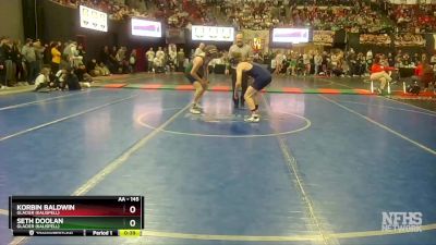 AA - 145 lbs Cons. Round 1 - Seth Doolan, Glacier (Kalispell) vs Korbin Baldwin, Glacier (Kalispell)