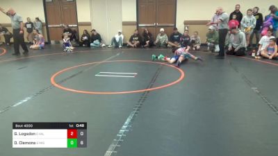 55 lbs Rr Rnd 1 - Gracie Logsdon, Valkyrie Girls WC Pink vs Danika Clemons, Misfits Girls Wrestling