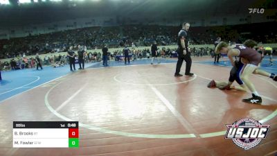 88 lbs Consi Of 16 #1 - Bryson Brooks, BullTrained vs Mason Fowler, Eagle Fang Wrestling