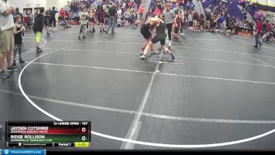 107 lbs Round 2 - Jayden Cotsmire, Stratford Knights Youth vs Ridge Rollison, Summerville Takedown Club