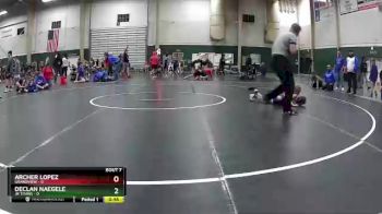 60 lbs Round 3 (6 Team) - Archer Lopez, Grandview vs Declan Naegele, Jr Titans