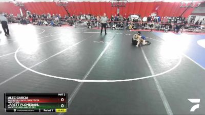 125 lbs Semifinal - Jarett Plomedahl, LaCrosse Area Wrestlers vs Alec Garcia, Pardeeville Boys Club Youth Wrestling