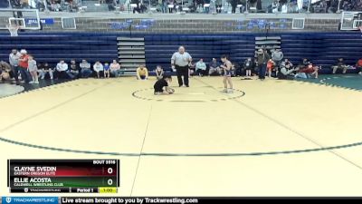 62 lbs Cons. Round 2 - Clayne Svedin, Eastern Oregon Elite vs Ellie Acosta, Caldwell Wrestling Club