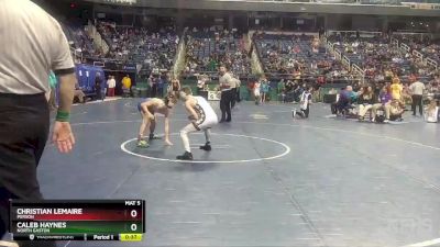 3A 113 lbs Cons. Semi - Caleb Haynes, North Gaston vs Christian Lemaire, Person