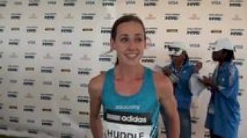 Molly Huddle after dropping down to 1500 at adidas Grand Prix 2011