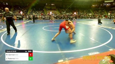 130 lbs Consi Of 16 #2 - Michael Garman, MWC Wrestling Academy vs Jacob Palermo, MarcAurele Youth