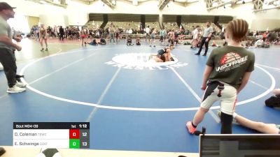 93 lbs Rr Rnd 9 - Dion Coleman, Toms River Wrestling Club vs Erek Schwinge, Centurion