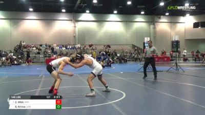 149 lbs Consi of 8 #2 - Zander Wick, Wisconsin vs Sam Krivus, Virginia