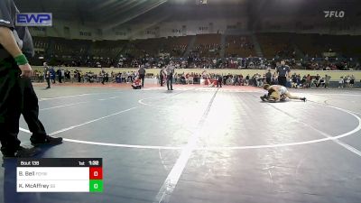 138 lbs Final - Brendan Bell, Fort Gibson Youth Wrestling vs Kasen McAffrey, Sand Springs HS