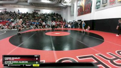 138 lbs Semifinal - D`mitri Garza-Alarcon, Fort Lupton vs Caiden Beagley, Lewis - Palmer